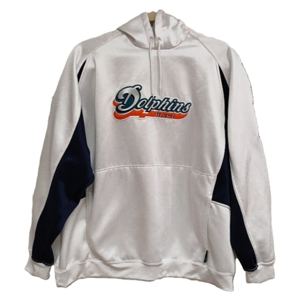 Vintage Y2K Miami Dolphins Reebok Hoodie Men's 2XL NFL Team Apparel
